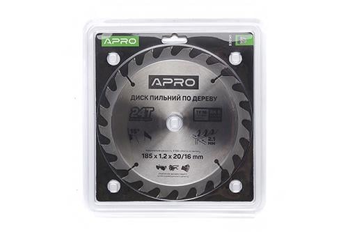 Диск пильный по дереву Apro 185х20/16х24Т (830141)