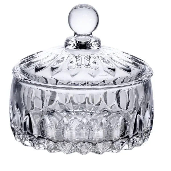 Конфетница стеклянная Plantica с крышкой из стекла (HP-4-124)