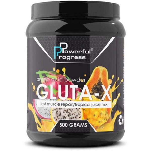 Глютамін для спорту Powerful Progress Gluta Х 500 g /50 servings/ Tropical mix