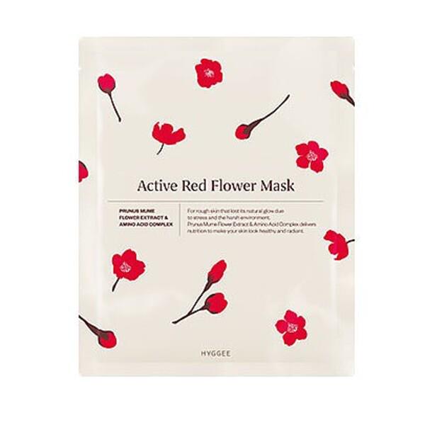 Маска Hyggee Active Red Flower Mask выравнять тон лица 35  мл