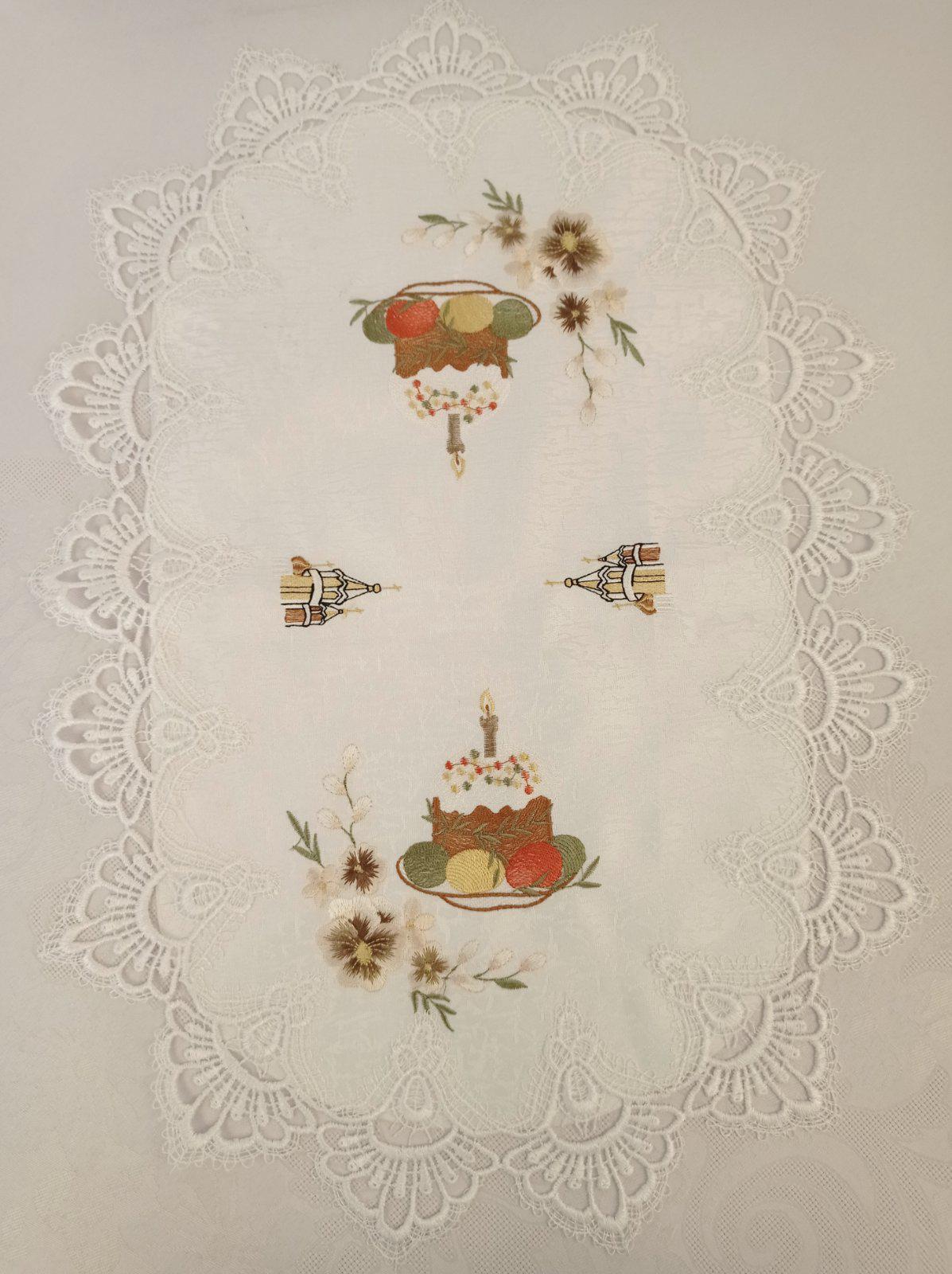 Дорожка пасхальная KEUY 40x50 см Easter Harmony White (CN14665)