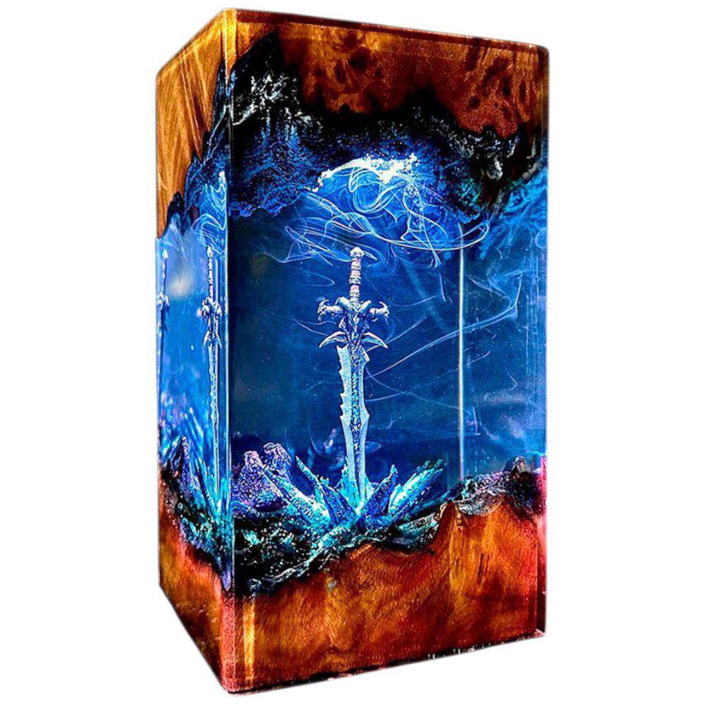 Ночник Меч с игры World of Warcraft из дерева и смолы с LED подсветкой (1016-031-00)