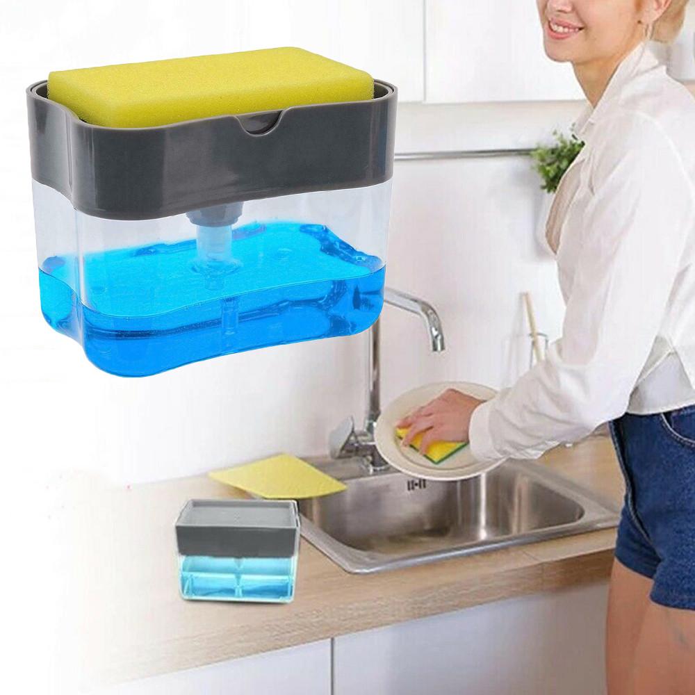 Органайзер для мочалок Soap Pump Sponge Caddy с мыльницей и дозатором (11877852) - фото 6