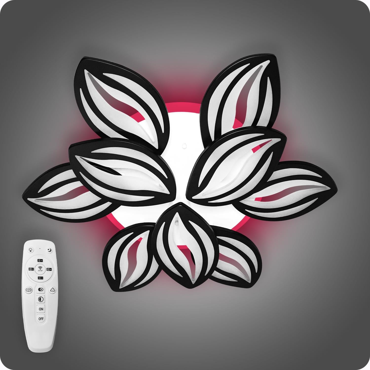 Люстра світлодіодна 517 Dlight 3color з пультом 165 Вт Чорний (01797) Люстра світлодіодна 517 Dlight 3color з пультом 165 Вт Чорний (01797)