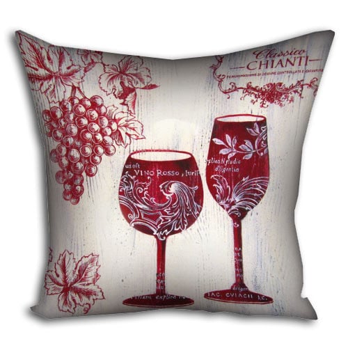 Подушка с принтом Vino rosso 30x30 см (3P_PW008)