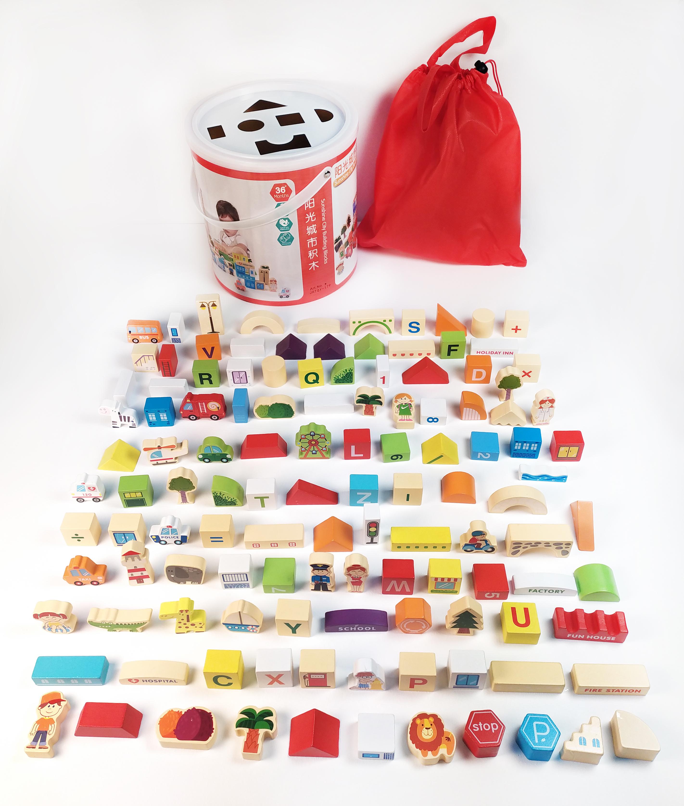 Деревянная развивающая игрушка город 120 пр. - фото 4