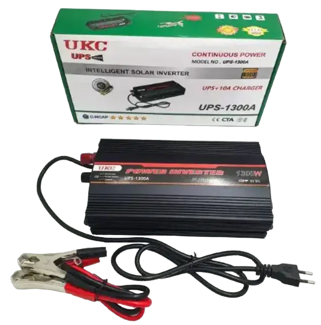 Инвертор автомобильный UKC AC/DC с 12 V на 220 V UPS 1300 W с зарядкой UPS (14-3-07060)