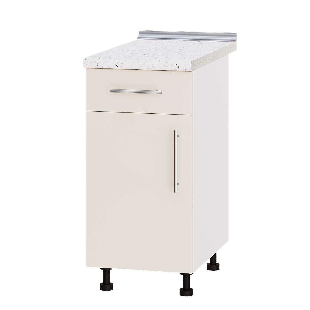 Шкаф нижний Эверест Модерн модуль Низ Н74-400 40х47х85 см Жемчуг глянец/Белый (03070)