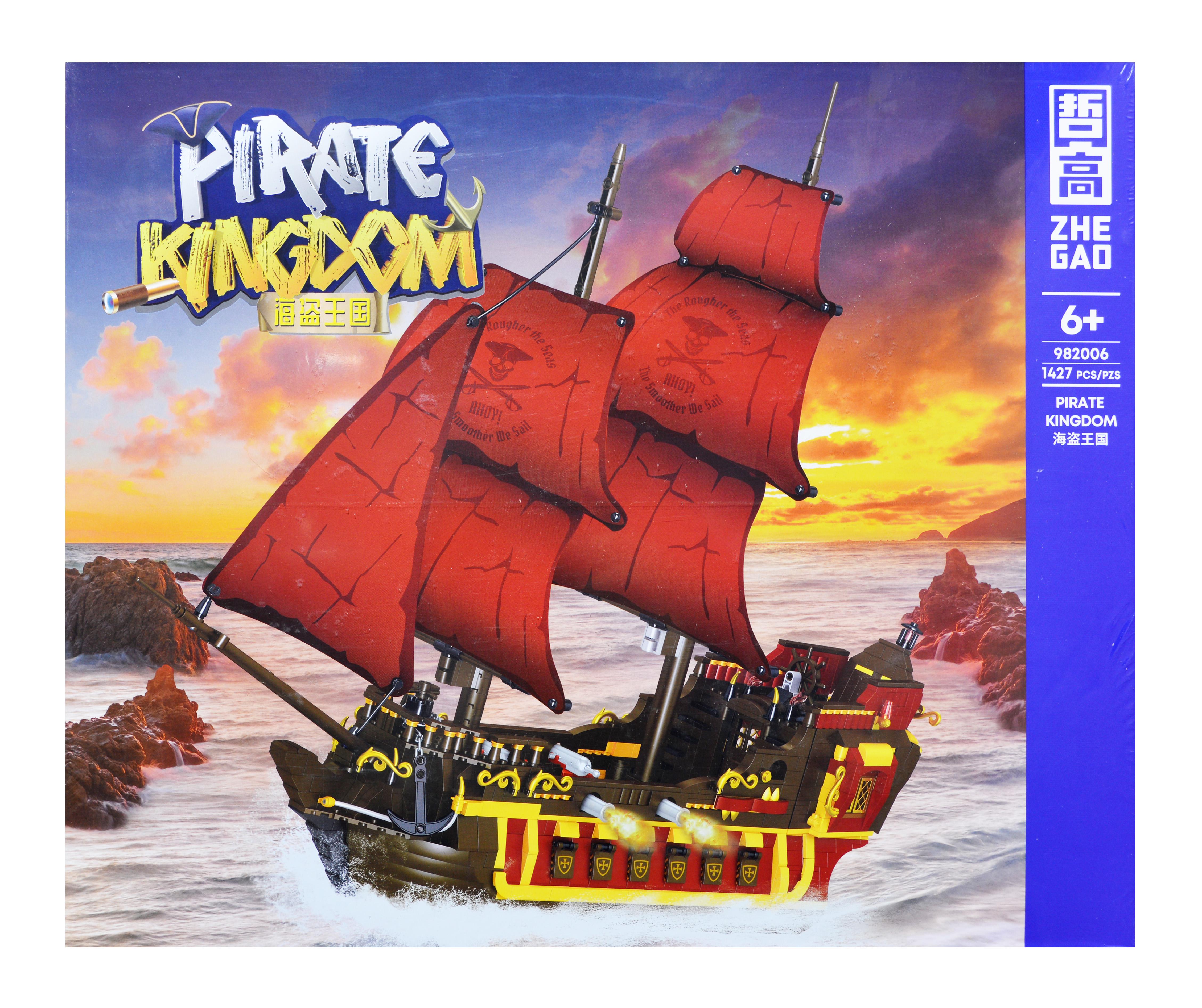 Конструктор Zhe Gao 982006 Пиратский корабль 1427 деталей (982006)