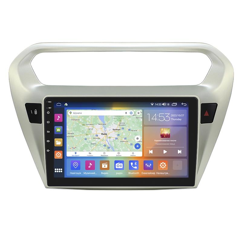 Штатная магнитола 9" Lesko для Peugeot 301 I 2012-2016 4/64Gb CarPlay 4G Wi-Fi GPS Prime IPS 8 ядер Пежо