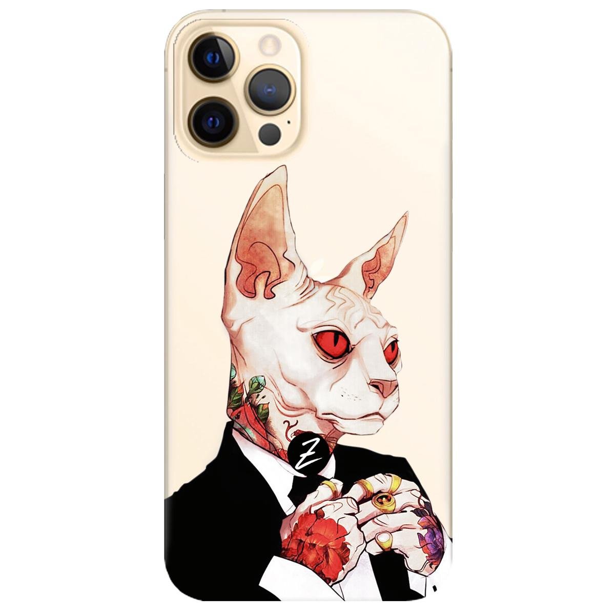 Силиконовый чехол Zorrov для Apple iPhone 12 Pro - Mister cat (14080040103087215)