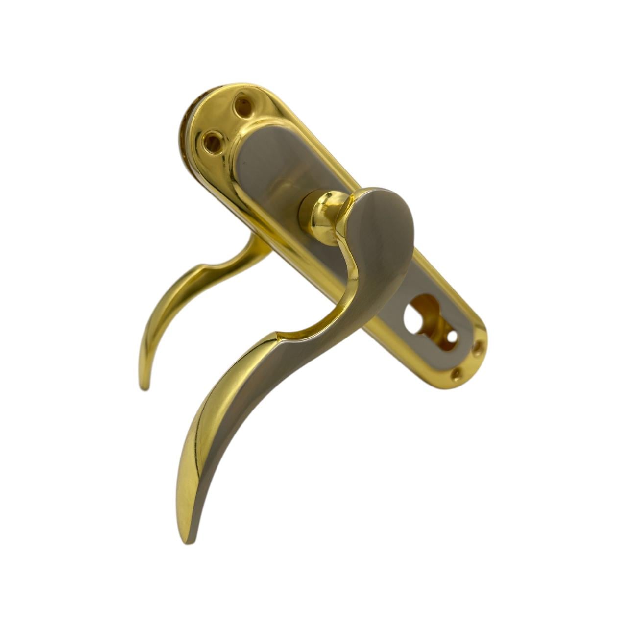 Дверные ручки межкомнатные цинковые Fuaro Simfonia SN/GP У-62 мм (370032)