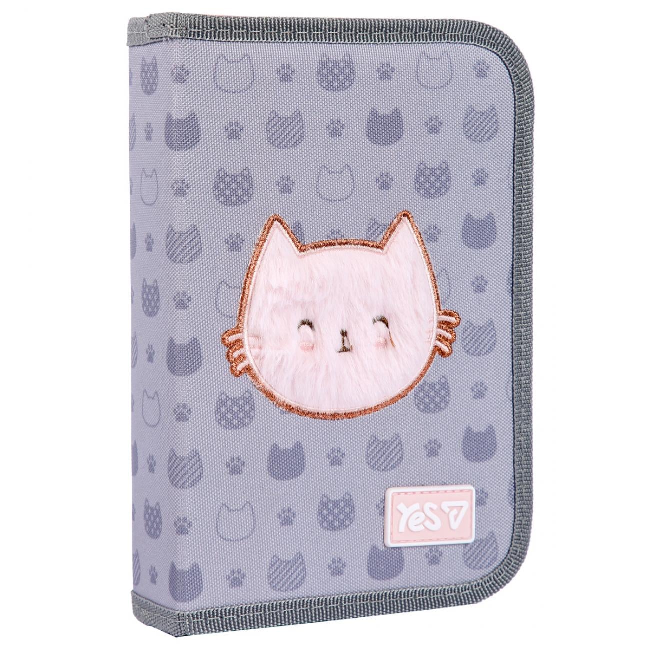 Пенал школьный жесткий YES одинарный с клапаном Cat YES HP-03 (533868)