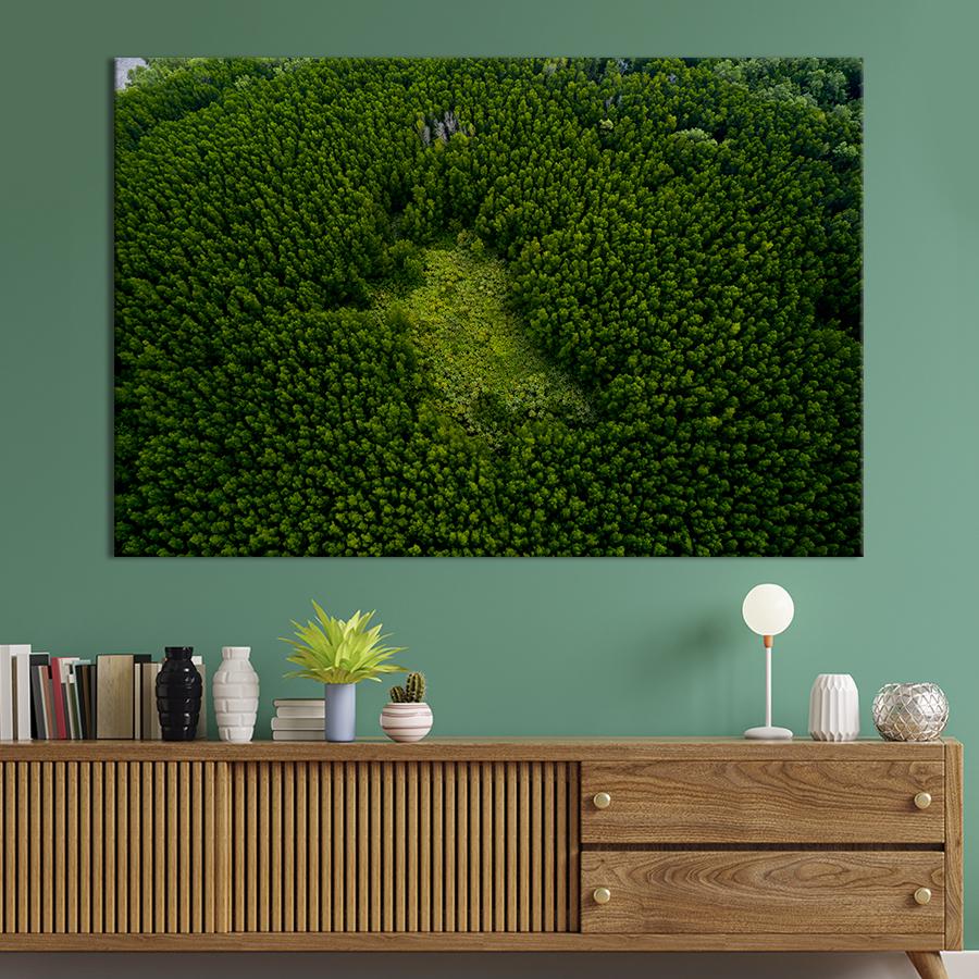 Настенний декор Зелёный лес 80x54 см (1895-1)