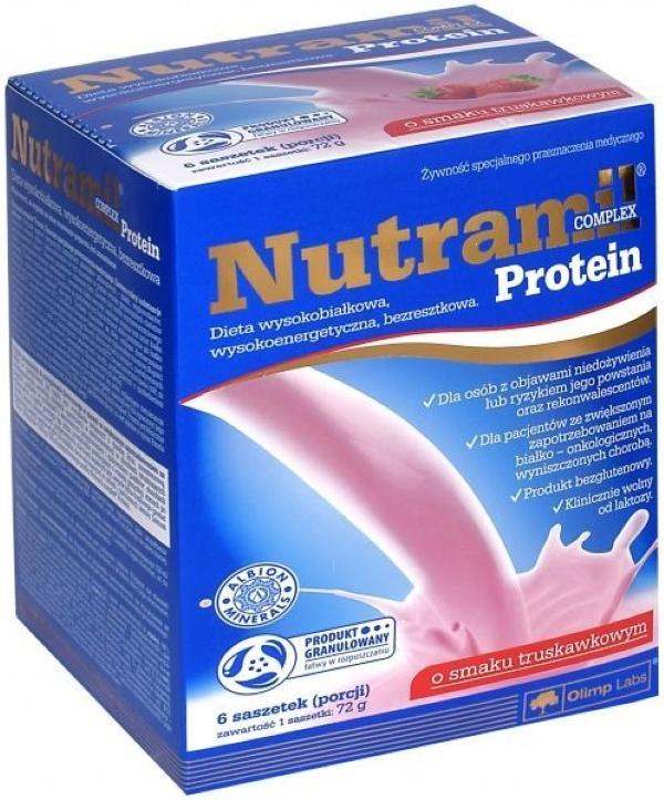 Протеин Olimp Nutramil complex Protein клубника 6 саше Протеин Olimp Nutramil complex Protein клубника 6 саше