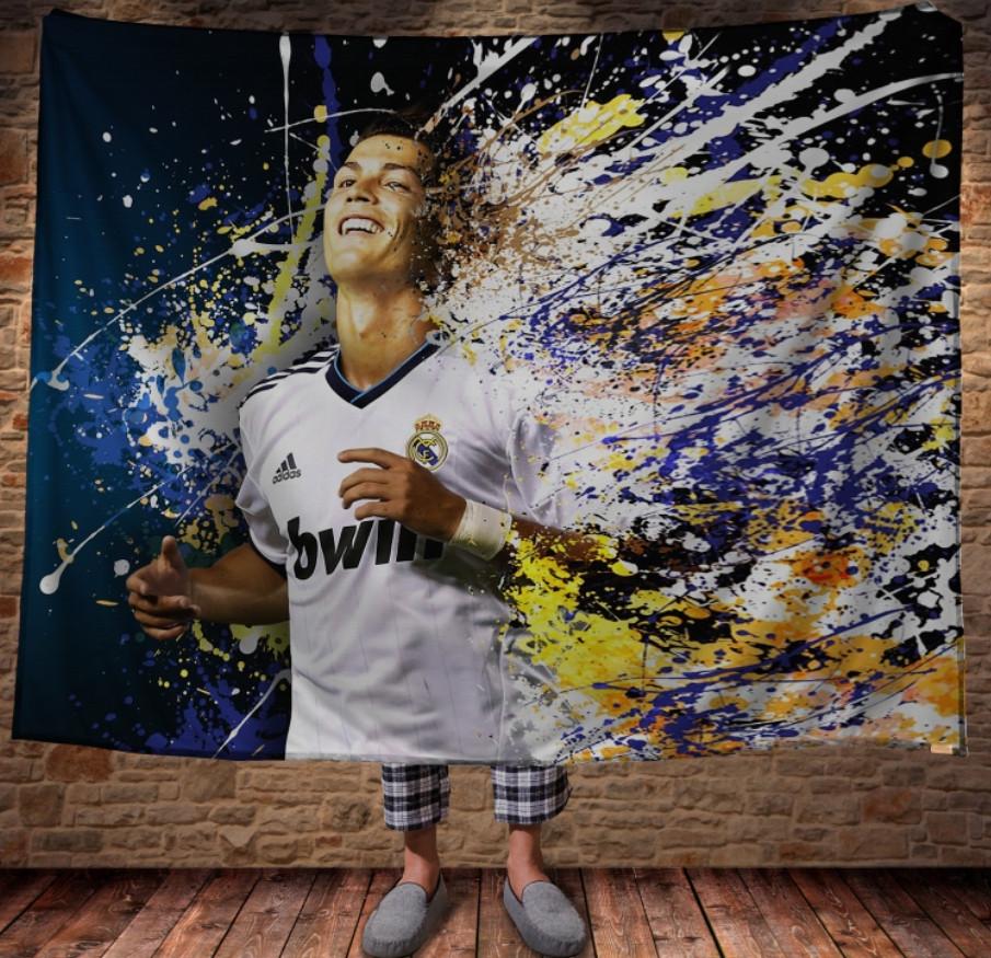 Плед с 3D принтом Криштиану Роналду Арт 150x200 см (epi_0327)