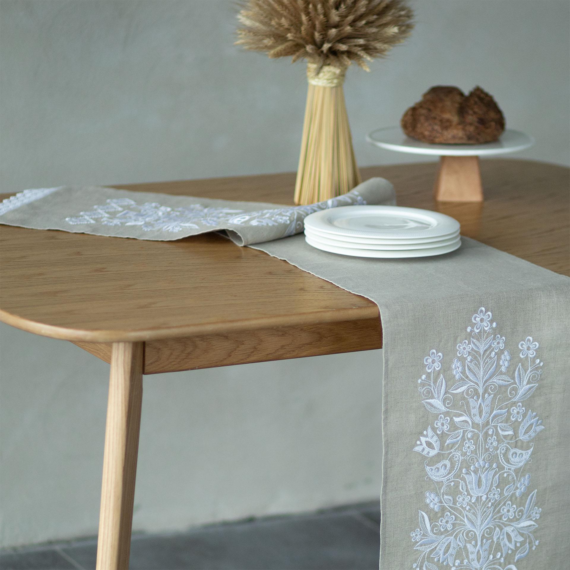 Рушник вишитий Едельвіка лляний (367-24/08) Рушник вишитий Едельвіка лляний (367-24/08)