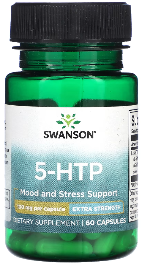 5-гидрокистриптофан повышенной силы действия Swanson 5-HTP 100 mg 60 caps (2257)