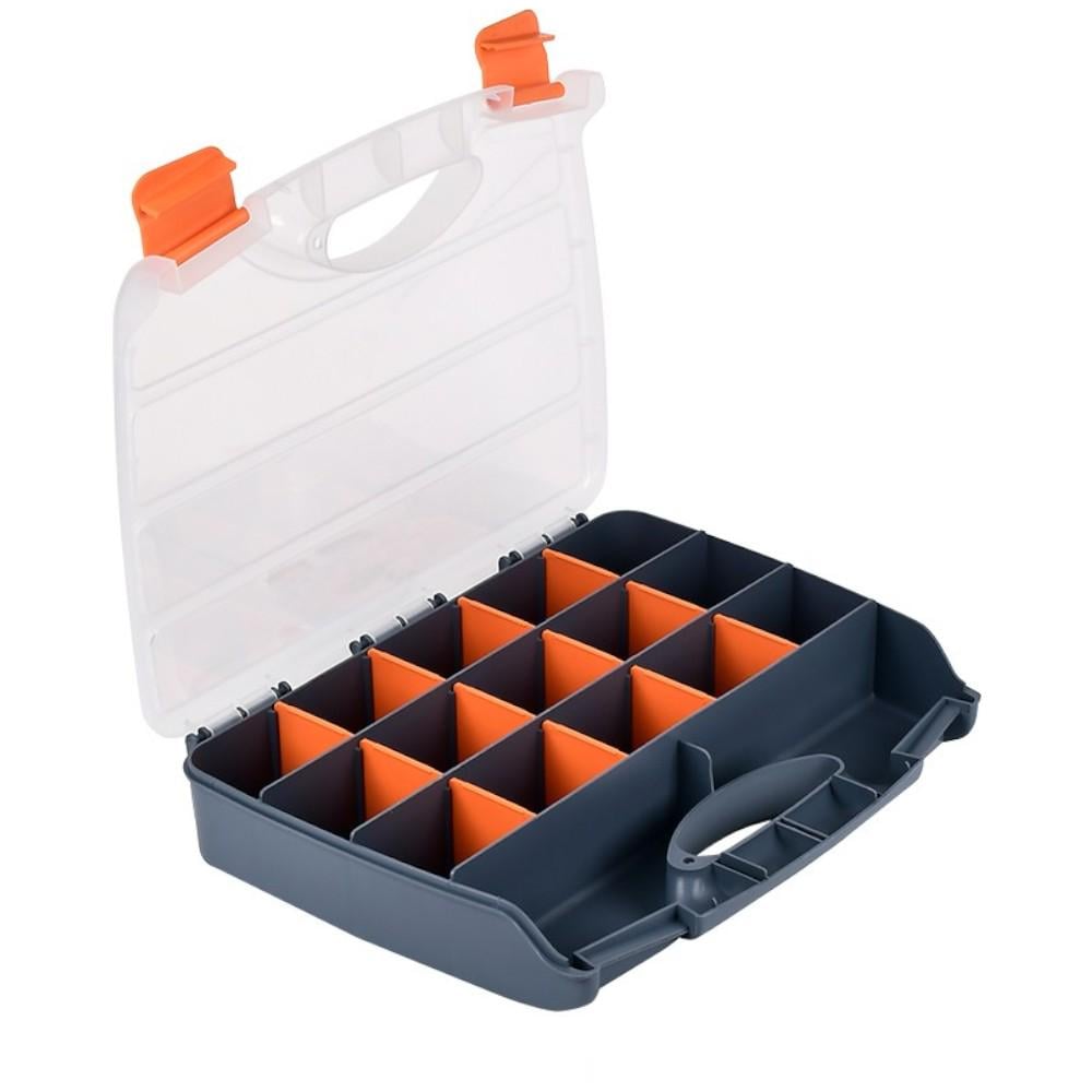 Коробка для снастей пластиковая Stenson R95630 32х25,5х6 см Черный с оранжевым (47c8b6f1)