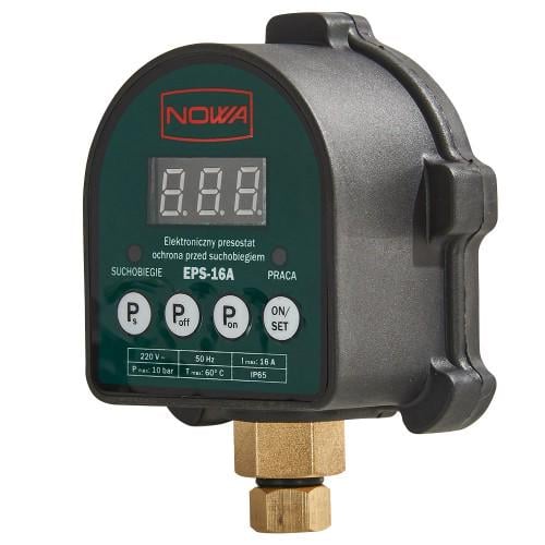 Реле давления электронное Nowa EPS-16A с защитой от сухого хода (12097795)