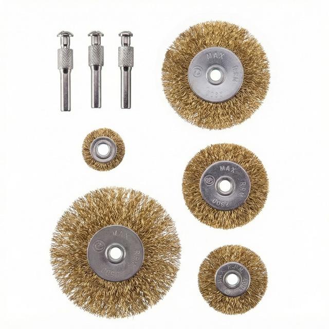 Набор проволочных щеток для дрели 5 ед. 25/40/50/60/75 мм