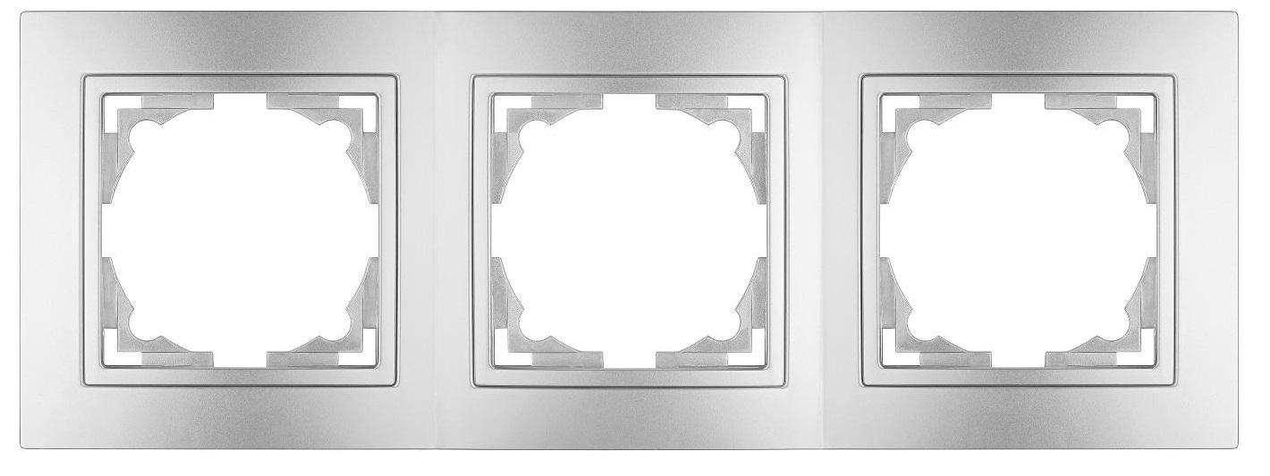 Рамка трехместная MARSHEL ELEGANT FE-3 Silver - фото 2 Рамка трехместная MARSHEL ELEGANT FE-3 Silver - фото 2