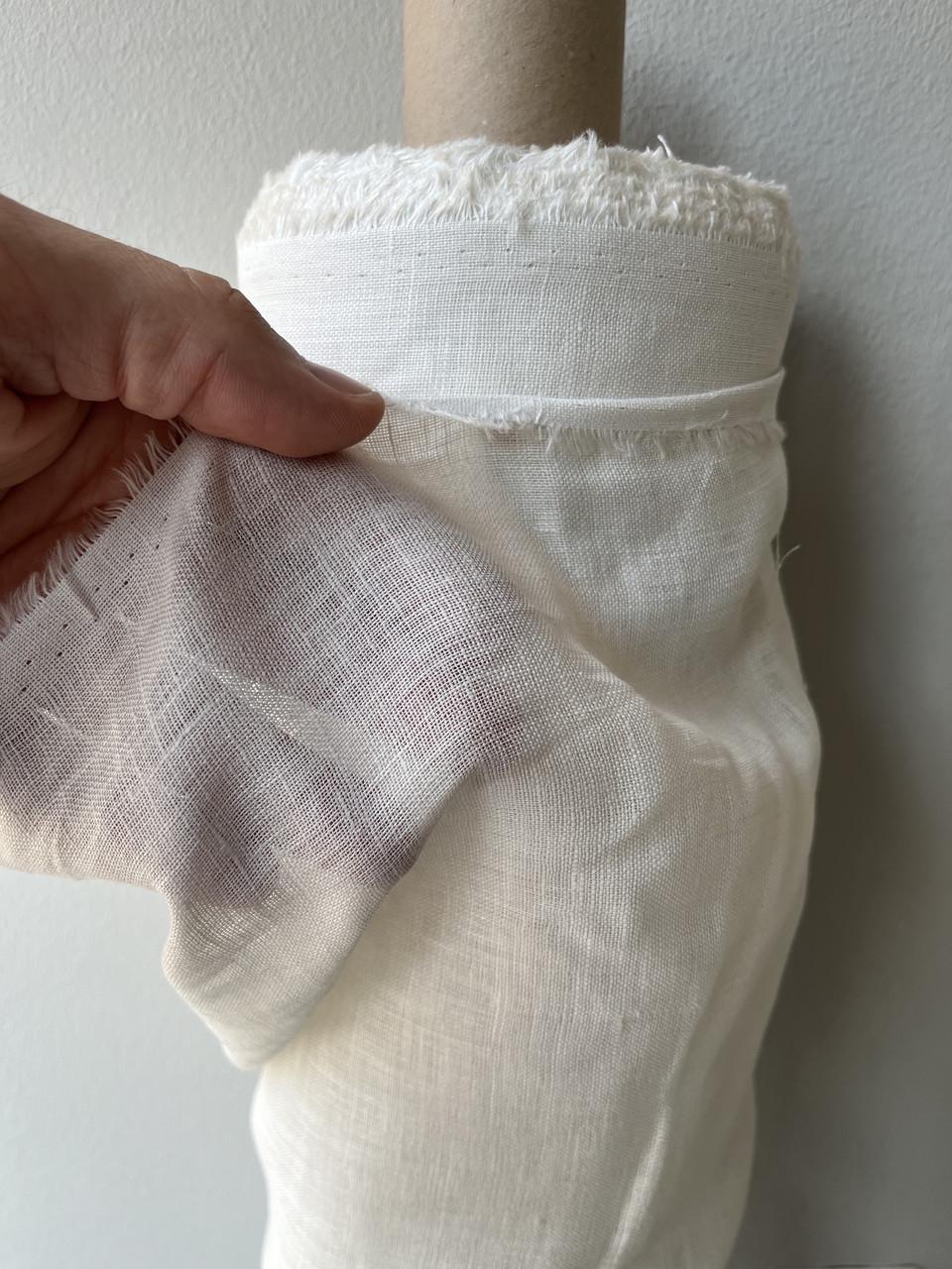 Ткань натуральная Linen Plus 100% лен марля Молочный 759 - фото 4 Ткань натуральная Linen Plus 100% лен марля Молочный 759 - фото 4
