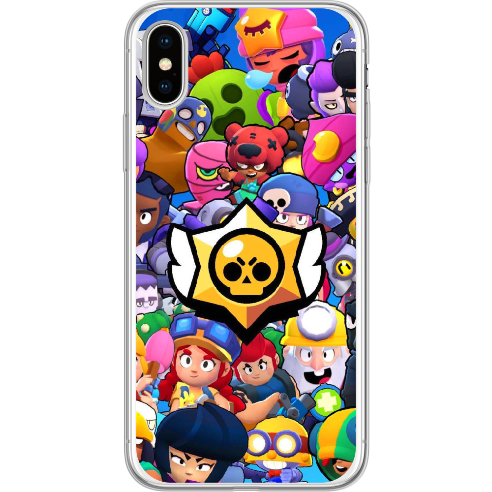 Чехол Boxface iPhone X Brawl Stars Прозрачный силикон (32139-up2389-32139)