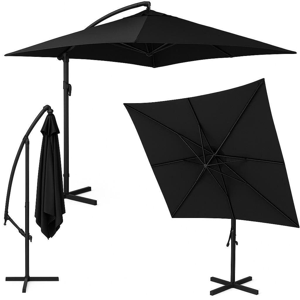 Парасолька садова регульована WCG з чохлом/нахилом 2,5x2,5 м Чорний - фото 5 Парасолька садова регульована WCG з чохлом/нахилом 2,5x2,5 м Чорний - фото 5