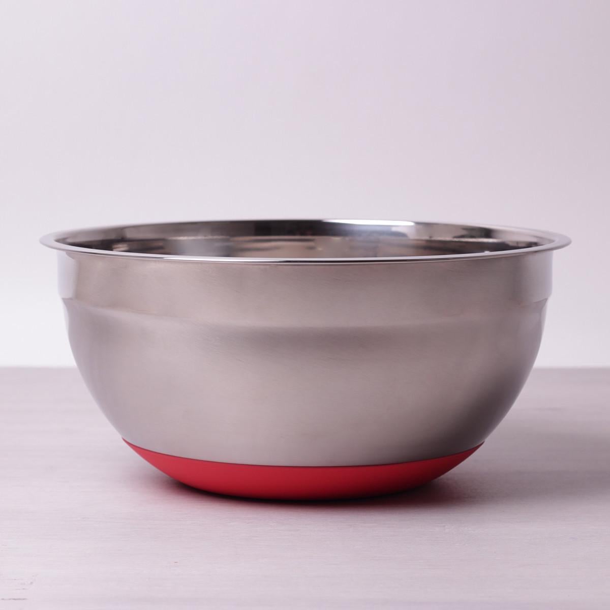 Миска с силиконовым дном Kamille из нержавеющей стали 30х14 см (4352)