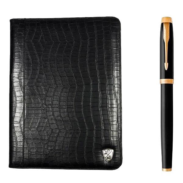 Комплект ручка-роллер Parker IM и папка кожаная Tonino Lamborghini (47324735)