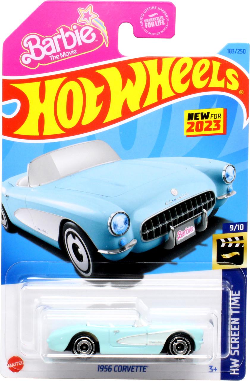 Игрушечная машинка Hot Wheels 1956 Corvette 2023 Screen Time №183 Barbie (HKK87)