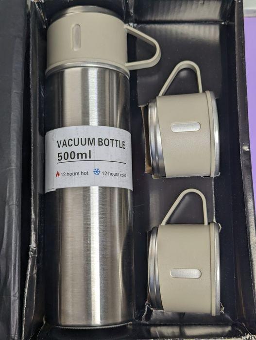 Набор термос с чашками 3 шт. с вакуумной изоляцией в подарочной упаковке 500 мл Коричневый (MX-00008959T) - фото 4 Набор термос с чашками 3 шт. с вакуумной изоляцией в подарочной упаковке 500 мл Коричневый (MX-00008959T) - фото 4