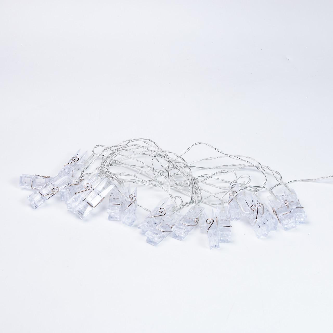 Гірлянда-нитка із прищіпками для фото 20 LED 5,2 м (A65) - фото 5