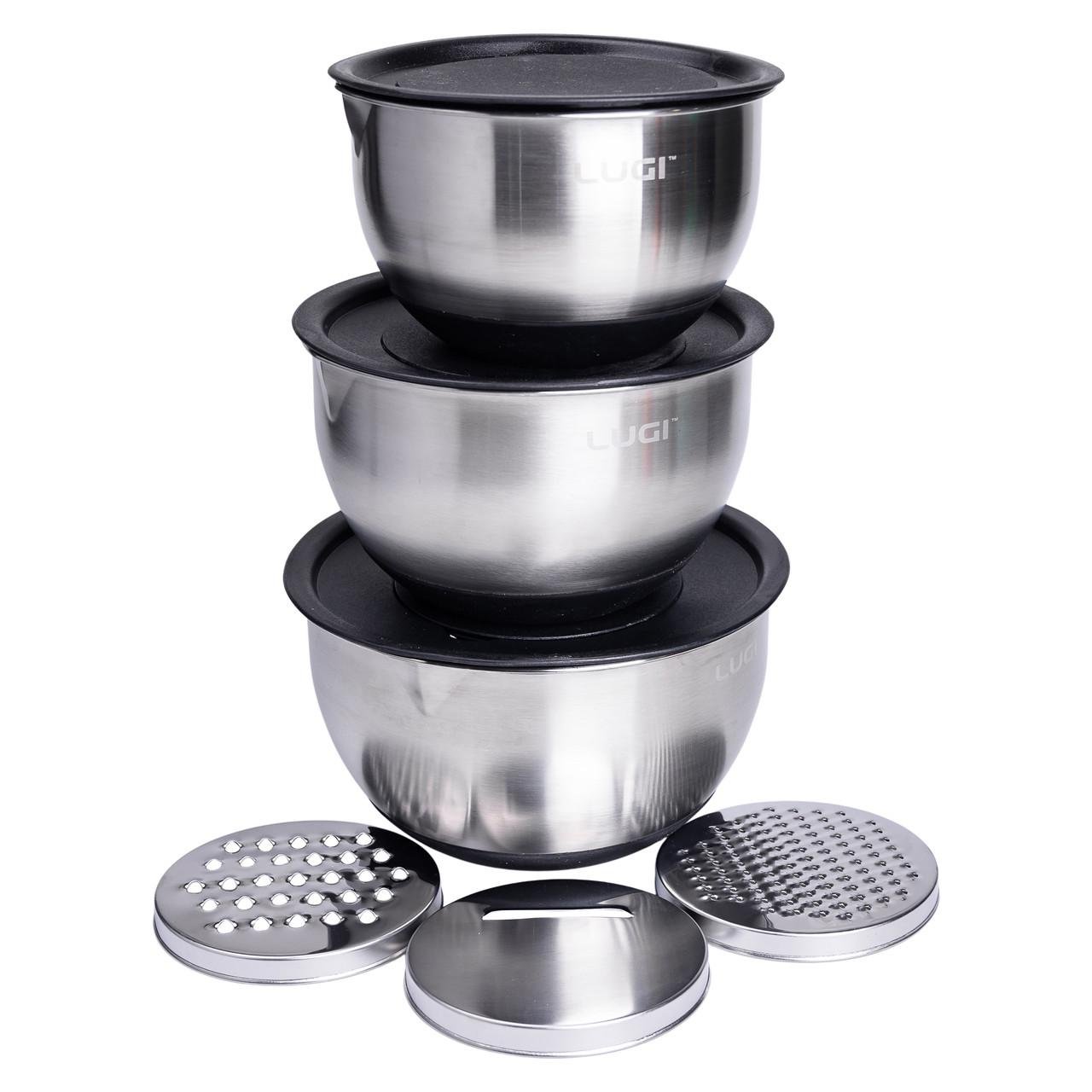 Набір мисок з нержавіючої сталі 16/18/20,5 см 3 шт. (LG-02/3PCS) - фото 3 Набір мисок з нержавіючої сталі 16/18/20,5 см 3 шт. (LG-02/3PCS) - фото 3