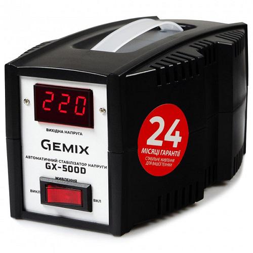 Стабілізатор напруги Gemix GX-500D.350W релейний/однофазний 500VA (575857) - фото 2