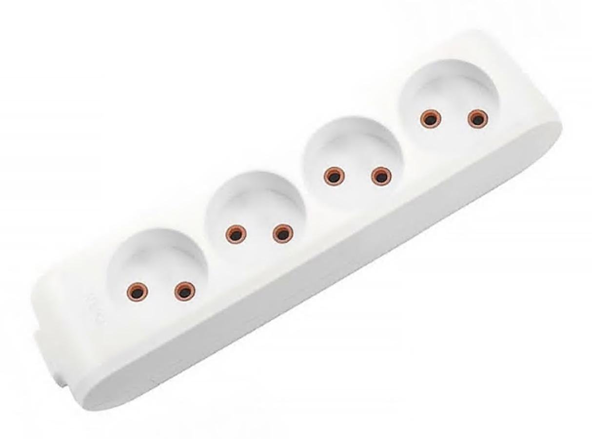 Колодка чотиримісна Viko Multi-Let без заземлення Білий (27849385)