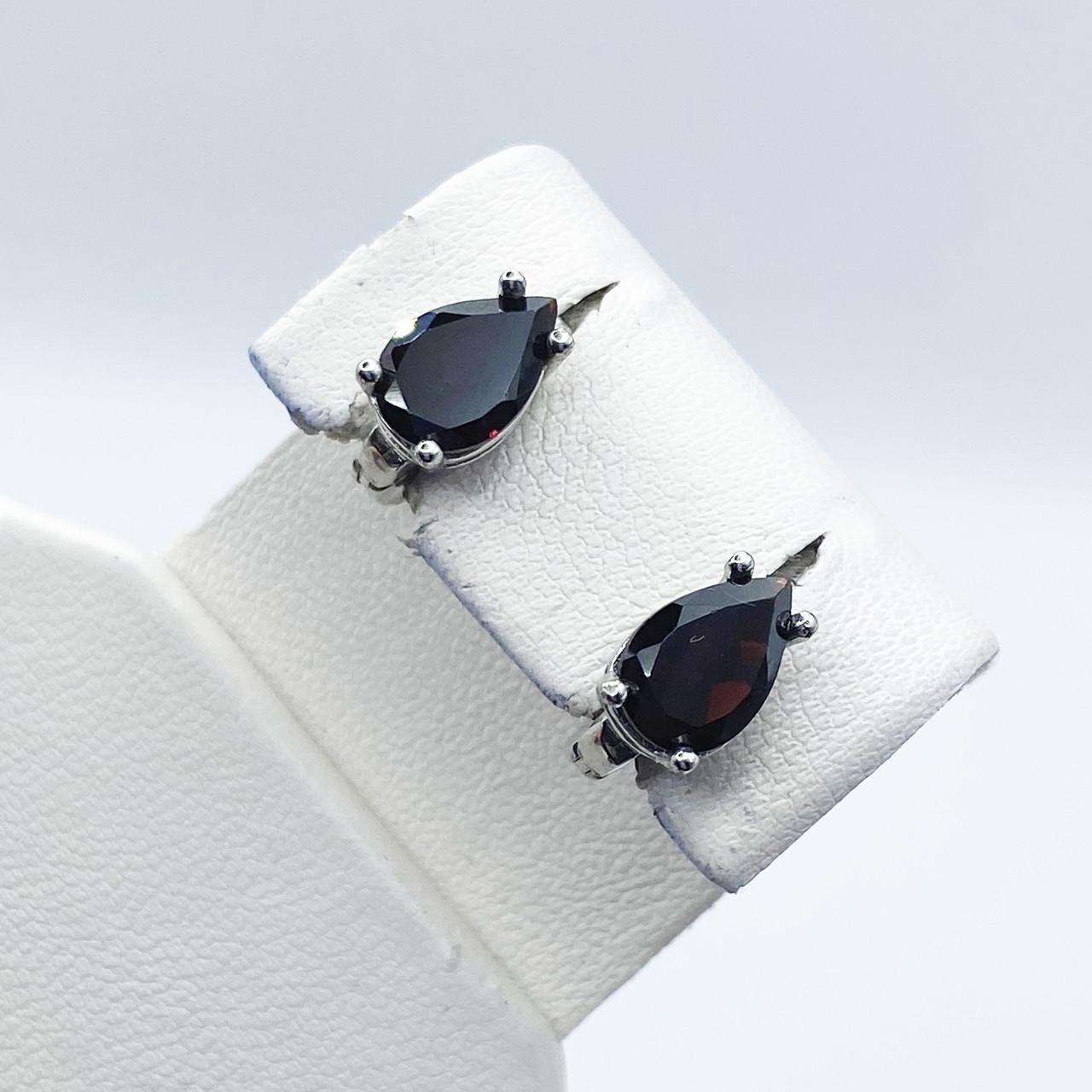 Серьги серебряные с гранатом 2,8 г (2253525196)