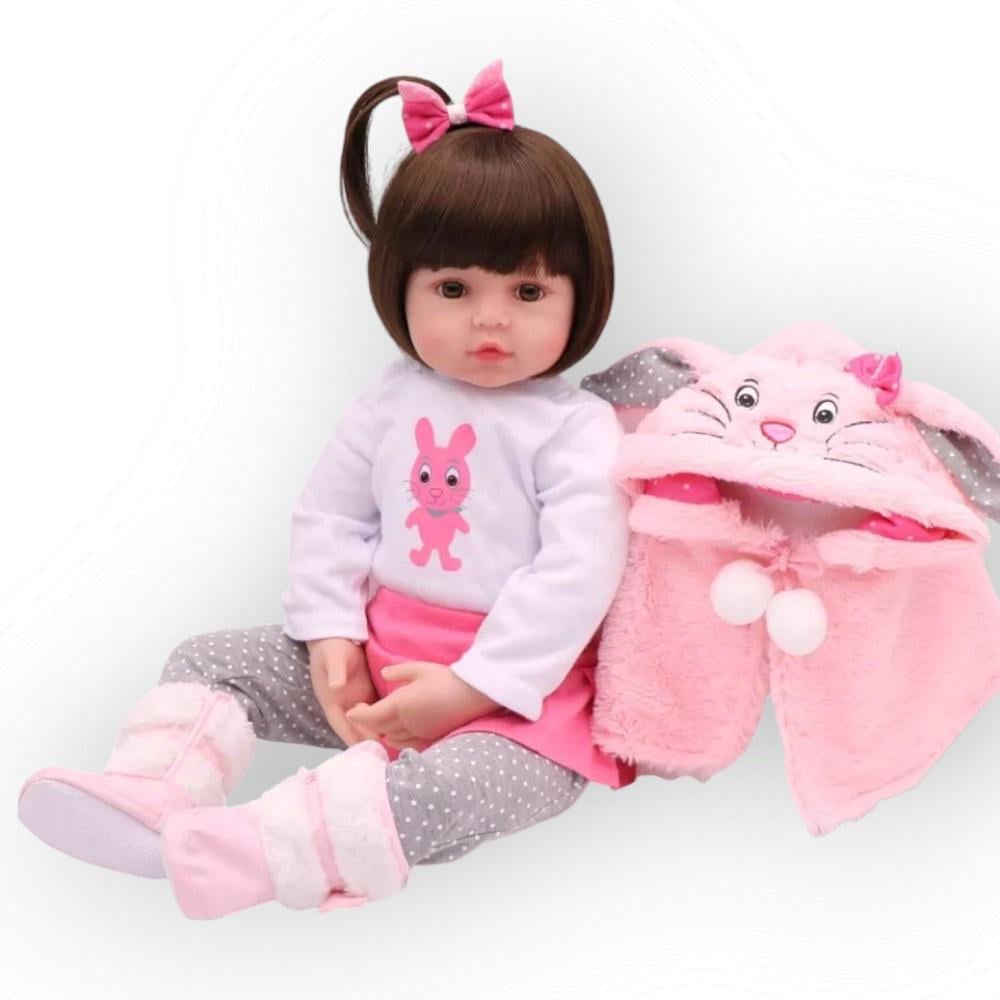 Кукла реалистичная DOLL Реборн NPK Зайчик 48 см (104)