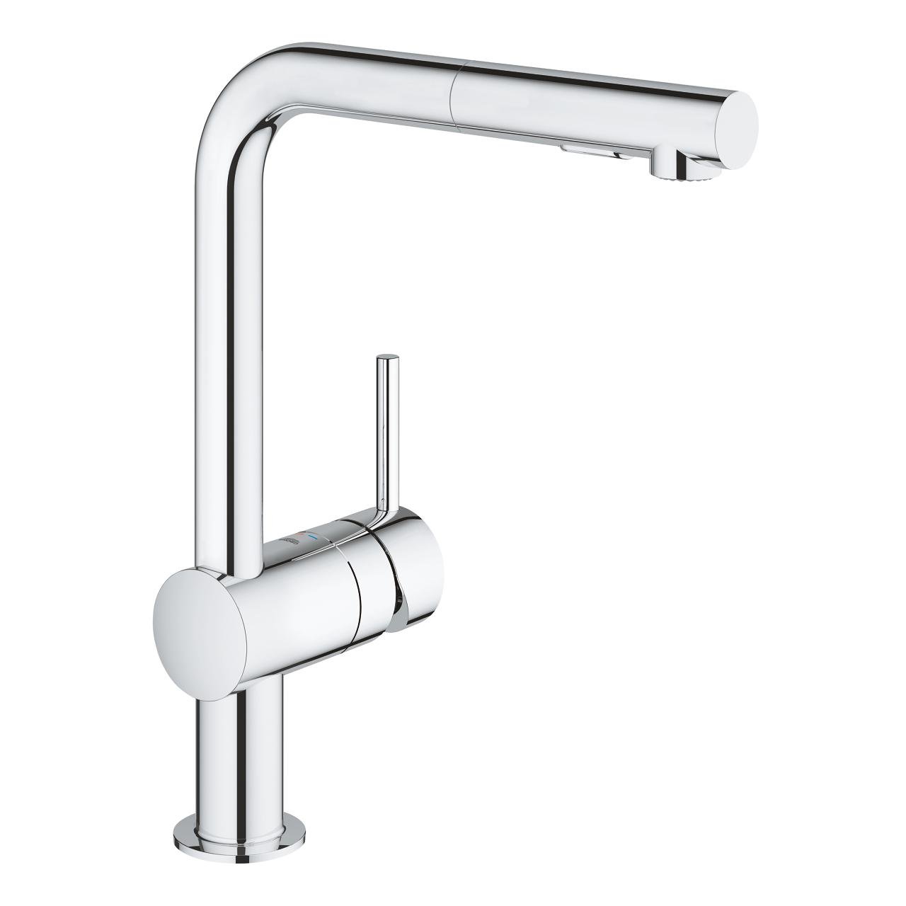 Смеситель для кухни Grohe Vento 30437000 с видвижной лейкой Хром (150057)
