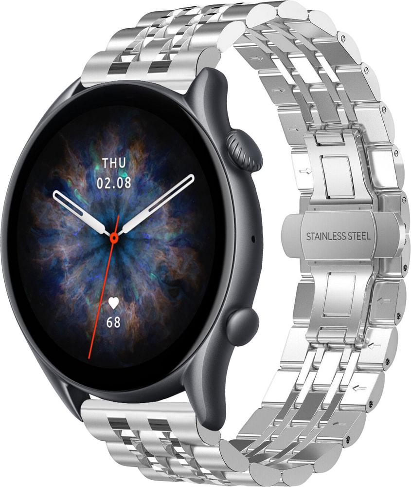 Браслет металлический Spinye для Amazfit GTR 3 Pro Silver (28959-59)