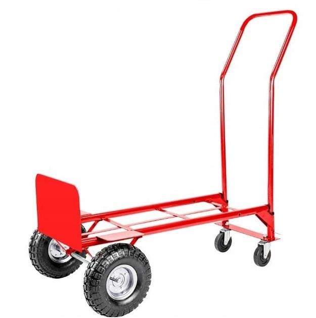 Тележка складская грузовая двухколесная трансформер Красная (4644)