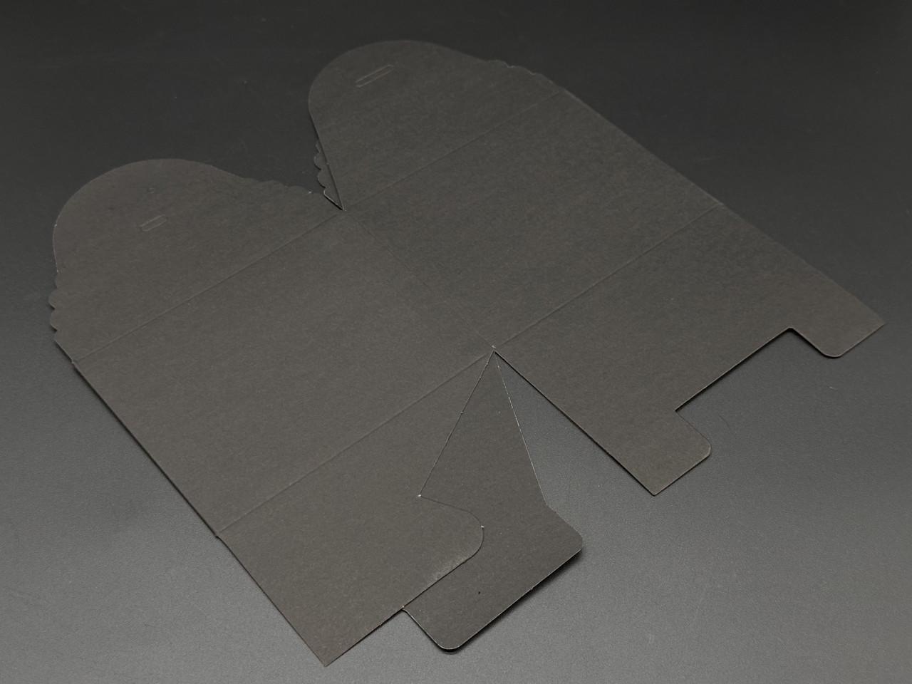 Коробка для подарков сборная с завязками картонная 12х12х9 см Черный (OA-62) - фото 4