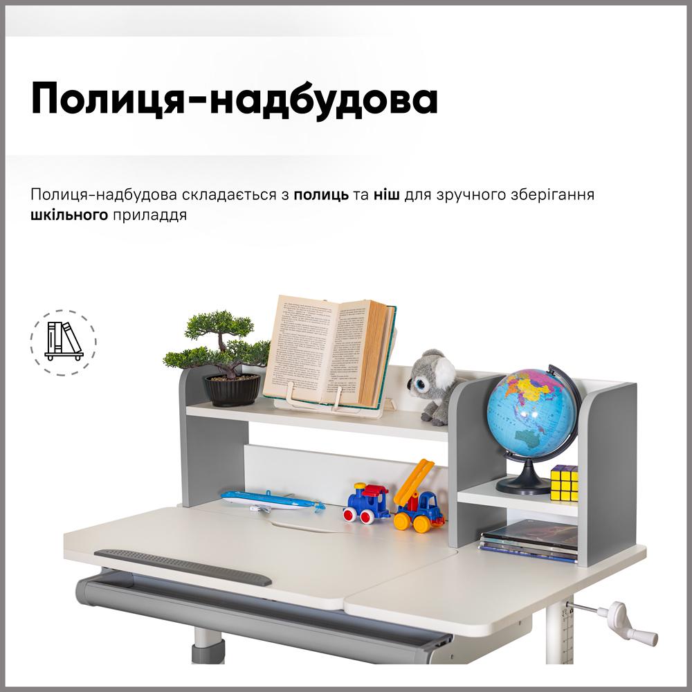 Парта трансформер школьная эргономичная Evo-kids TH-330 W/G Серый - фото 5