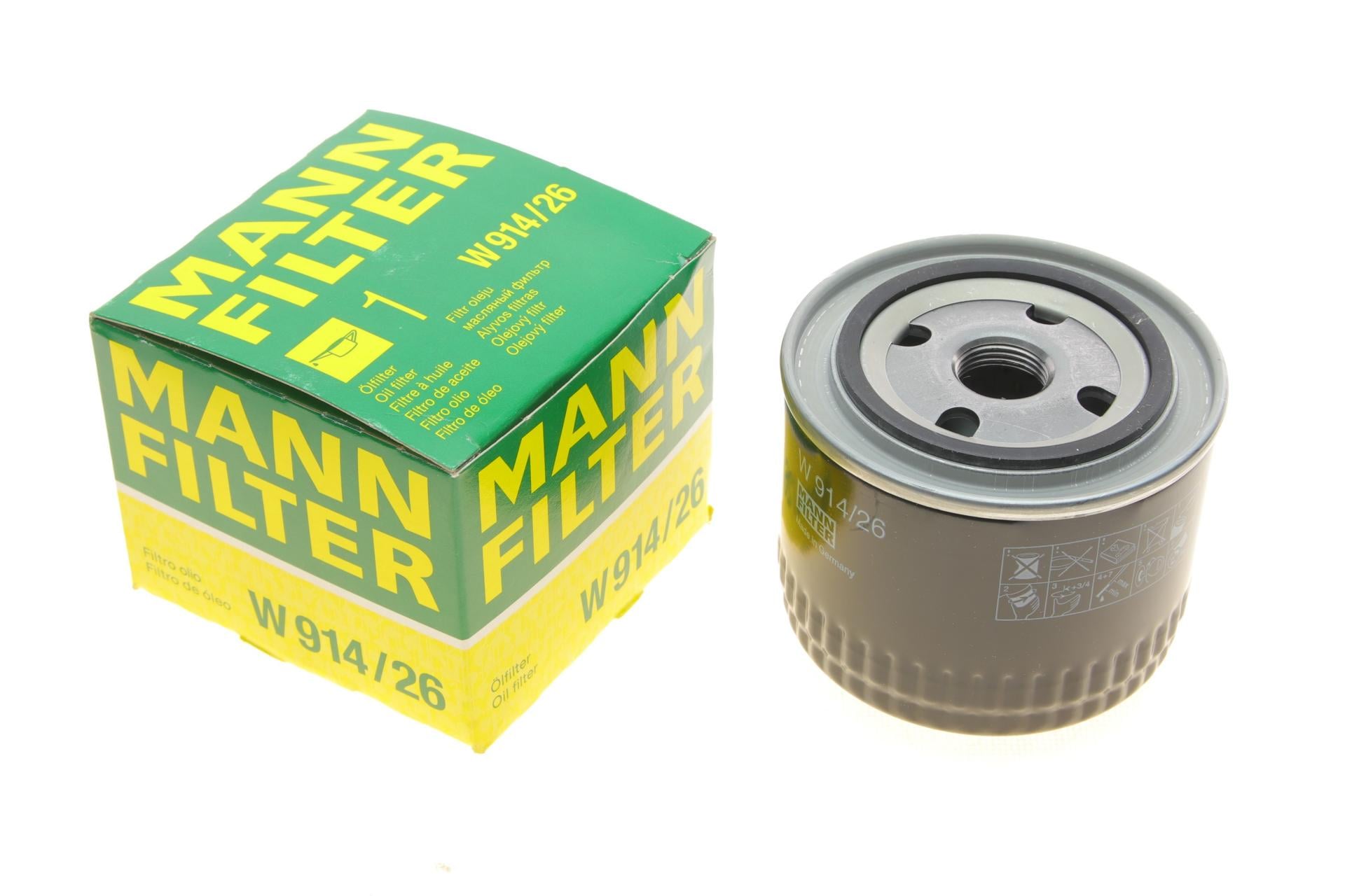 Фильтр масляный Mann-Filter для Honda Civic/Accord 2,0 TDi 96-02 (W 914/26)