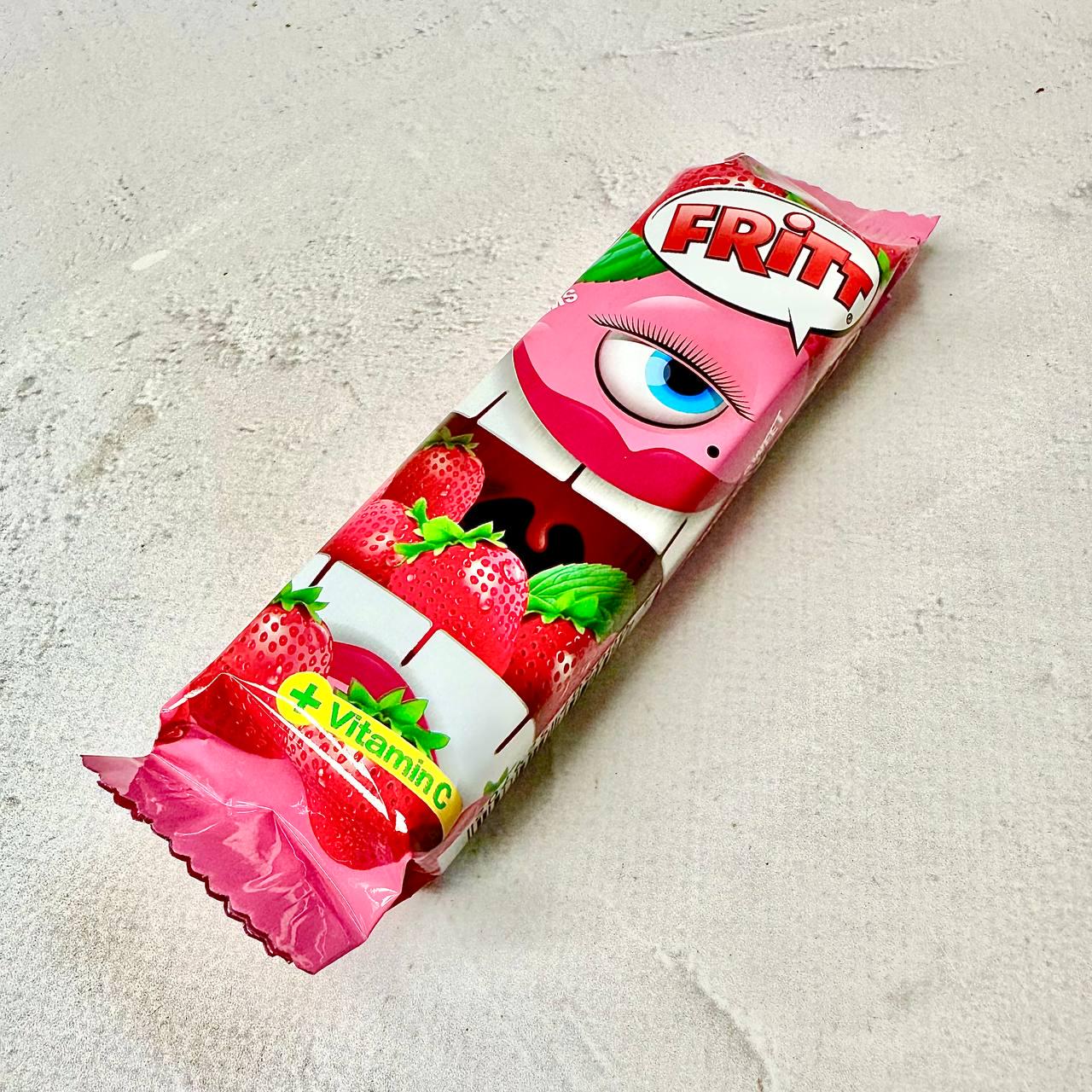 Цукерки жувальні Fritt зі смаком полуниці та вітаміном С 70 г Цукерки жувальні Fritt зі смаком полуниці та вітаміном С 70 г