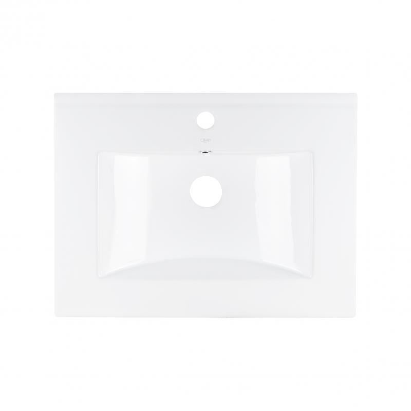 Раковина врезная Q-tap Albatross прямоугольная без донного клапана 600х460х180 мм White (24517574)
