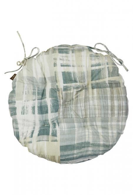 Подушка на стул Прованс D 40 см Клетка (30956)