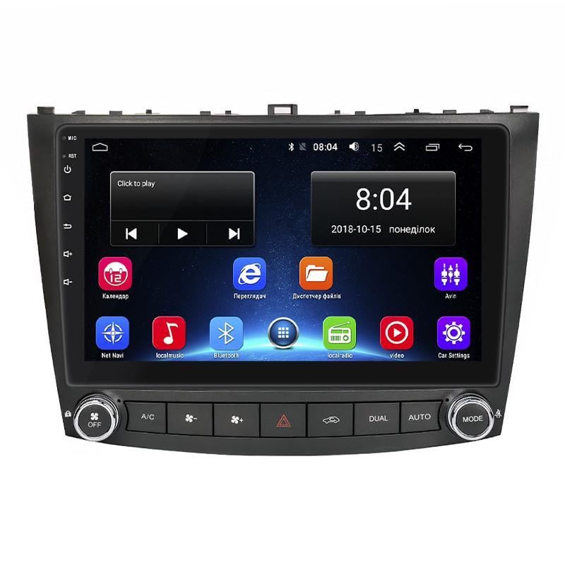 Автомагнитола штатная Lesko для Lexus IS II рестайлинг 2008-2010 10" 2/32Gb Wi-Fi GPS Base MOB