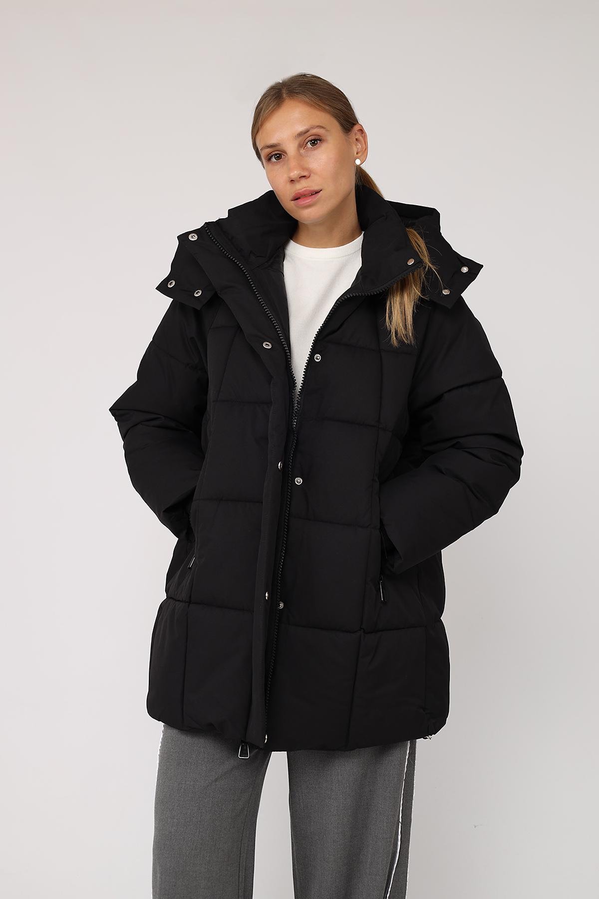 Куртка жіноча зимова ЦБ-00277866 р. 54 Чорний (29079983)